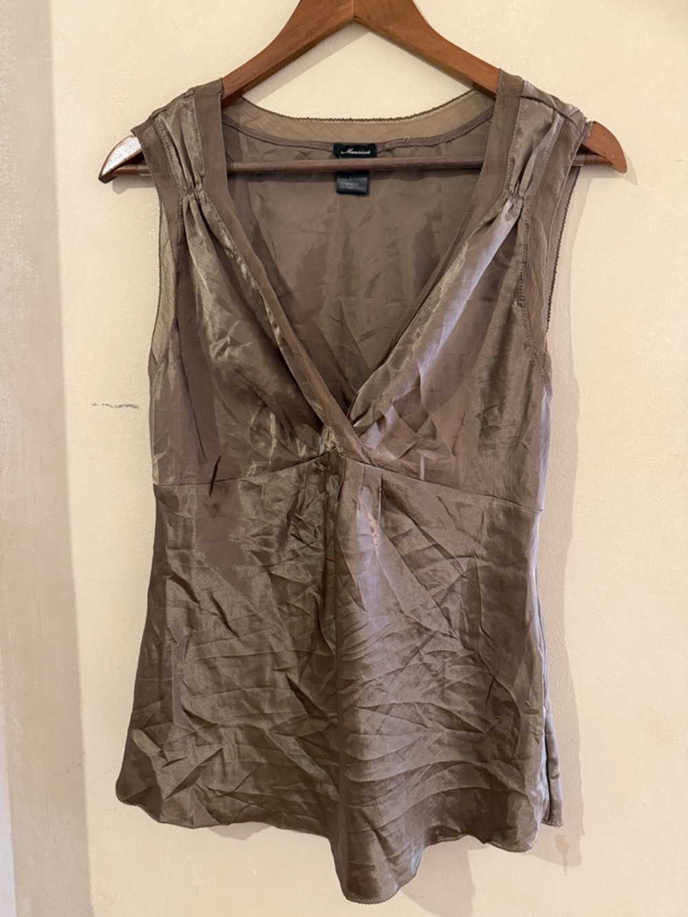 Maurices Taupe Satin-Look V-Neck Camisole